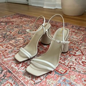 Sam Edelman - Kit Slingback Block Heel Sandal in Ivory